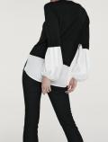 2-in-1-Pullover mit Kaschmir schwarz-offwhite