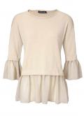 2-in-1-Pullover n. Chiffon champagner