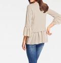 2-in-1-Pullover n. Chiffon champagner