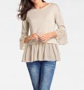 2-in-1-Pullover n. Chiffon champagner