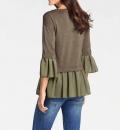 2-in-1-Pullover oliv-goldfarben