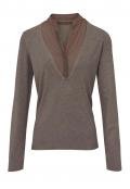 2-in-1-Pullover taupe