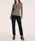 2-in-1-Pullover taupe