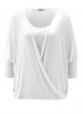 2-in-1-Shirt mit Spitze offwhite