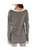 2-in-1 Shirt mit Strass taupe-creme