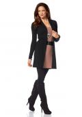 2-in-1 Strickkleid schwarz-coffee