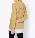 2-in-1-Sweatshirt mitBlusenteil camel-weiß