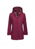 2-in-1-Wolljacke mit Westen-Einsatz bordeaux