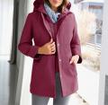 2-in-1-Wolljacke mit Westen-Einsatz bordeaux