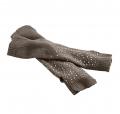 2 tlg. Strickset mit Strass taupe