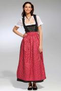 3 Tlg. Dirndl schwarz-rot