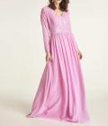 Abendkleid mit Pailletten pink