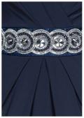 Abendkleid mit Strass dunkelblau