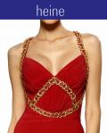 Abendkleid rot-gold