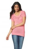 Ajourmuster-Pullover rosa