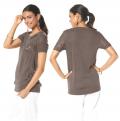 Ajourmuster-Pullover taupe