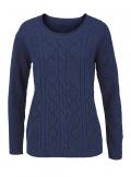 Ajourpullover blau