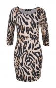 Animalprint-Kleid bunt Größe 38