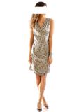 Animalprint-Kleid taupe