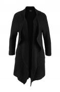 Asymmetrische Strickjacke schwarz