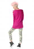 Asymmetrischer-Marken-Pullover pink