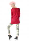 Asymmetrischer-Marken-Pullover rot