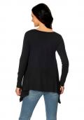 Asymmetrischer Pullover schwarz