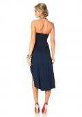 Asymmetrisches Bandeaukleid marine