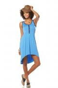 Asymmetrisches Kleid hellblau-marine