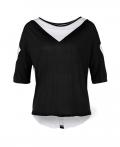 Asymmetrisches Shirt schwarz-wei?