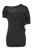 Asymmetrisches Tunikashirt schwarz