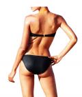 Bandeau-Bikini mit Pailletten schwarz-bunt