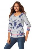 Batik-Pullover blau-bunt