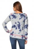 Batik-Pullover blau-bunt