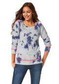 Batik-Pullover blau-bunt