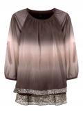 Batikbluse taupe-sand