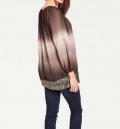 Batikbluse taupe-sand