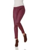 Beschichtete Stretch-Hose bordeaux