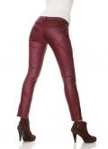 Beschichtete Stretch-Hose bordeaux