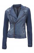 Biker-Jeansjacke blue stone