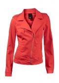 Biker-Jeansjacke geranienrot