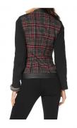 Biker-Style Karojacke schwarz-rot