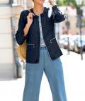 Blazer in Denim-Optik blau