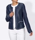 Blazer in Denim-Optik blau