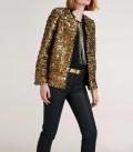 Blazer mit Pailletten goldfarben