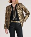 Blazer mit Pailletten goldfarben