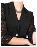 Blazer mit Spitze schwarz