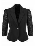 Blazer mit Spitze schwarz