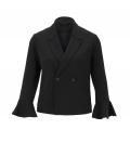 Blazer mit Volants schwarz