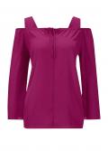 Bluse mit Cut-Outs fuchsia